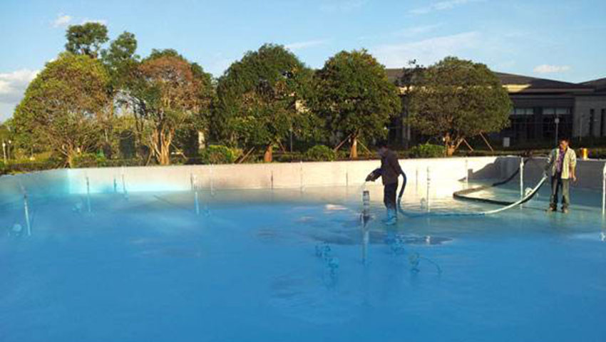 聚脲防水涂料噴涂泳池有哪些優勢-京華邦威